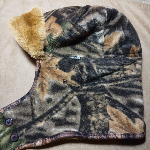 Ganja GKS Hunters Faux Fur Winter Hat In Camo Size Large - Picture 3 of 8